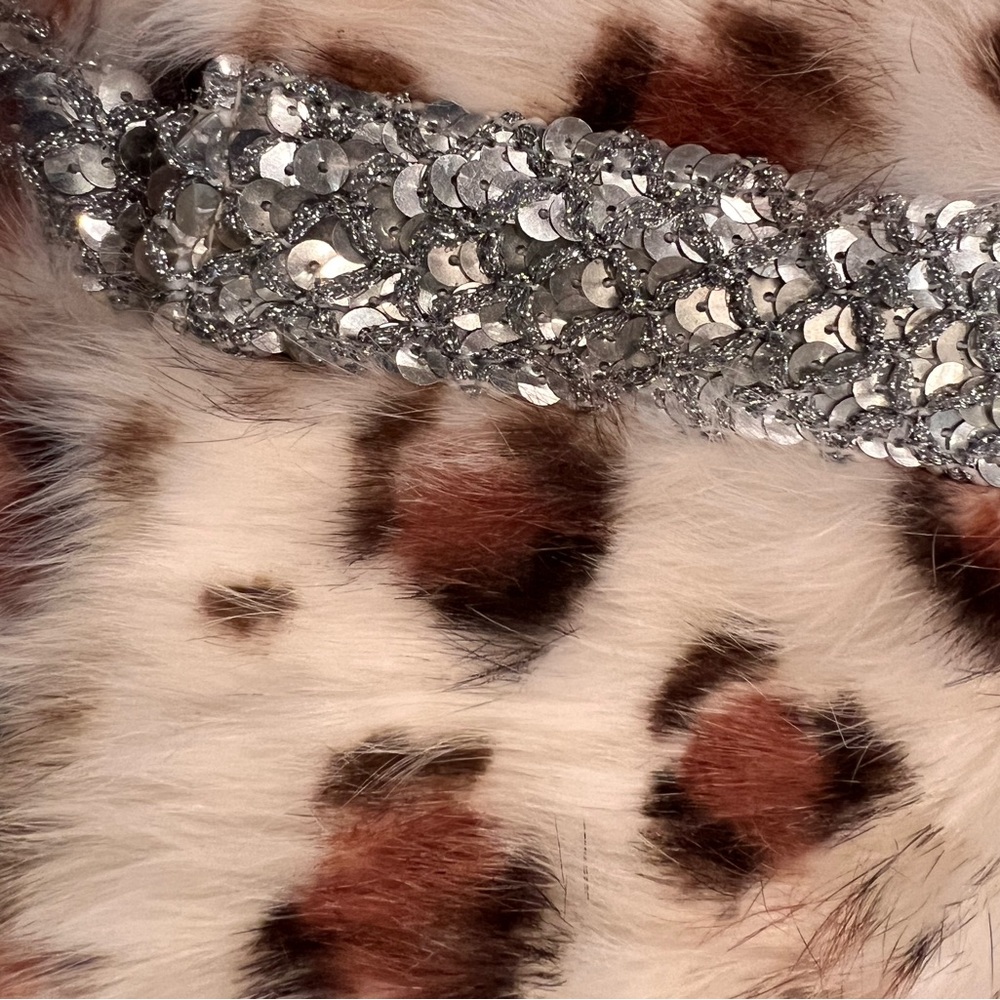 Funky gently used Leopard & Sequin Clutch